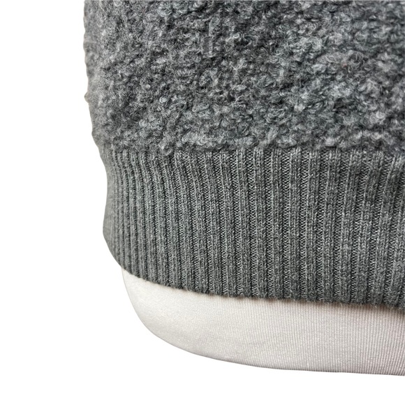 Gap Alpaca Wool Vest Snap Up Collar Boucle Look Medium - Picture 5 of 8